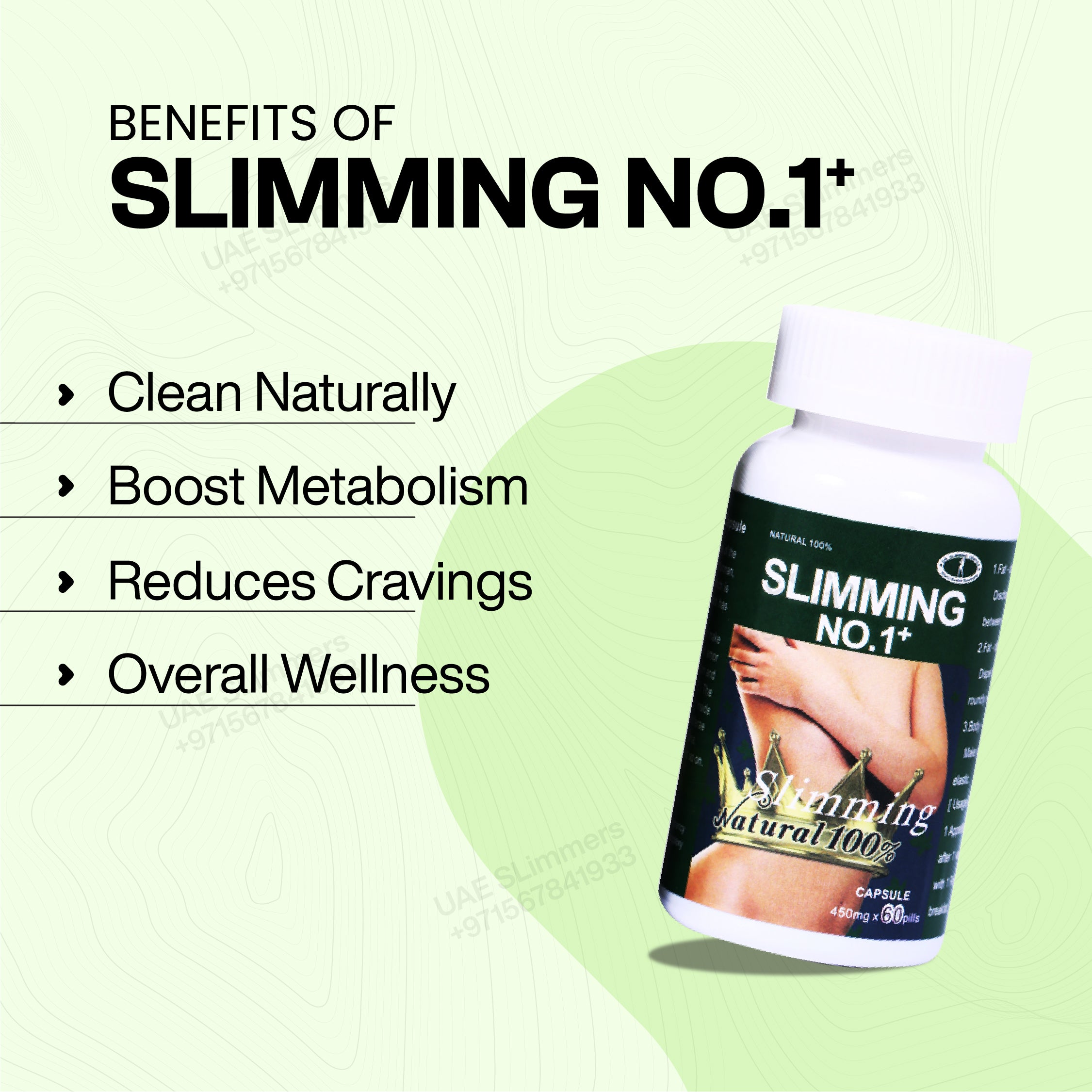 Slimming No.1+ Natural 100% Benefits,slimming capsules