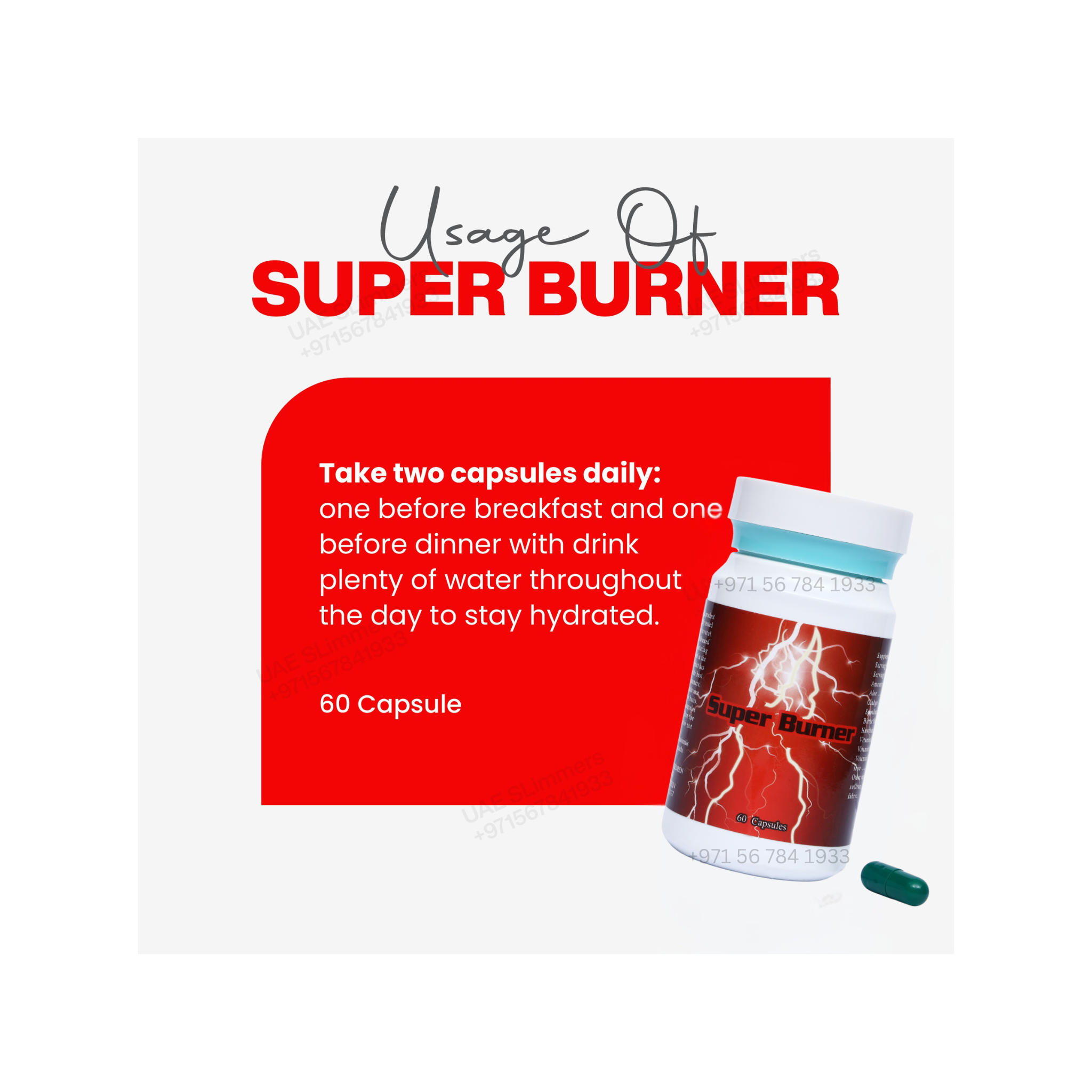 Super Burner 60 Capsules Usage