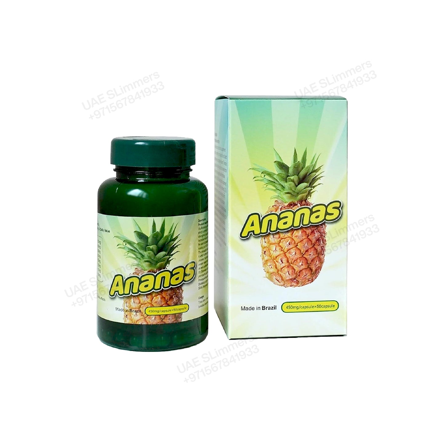 Ananas 450mg + 50 Capsules,uaeslimmers