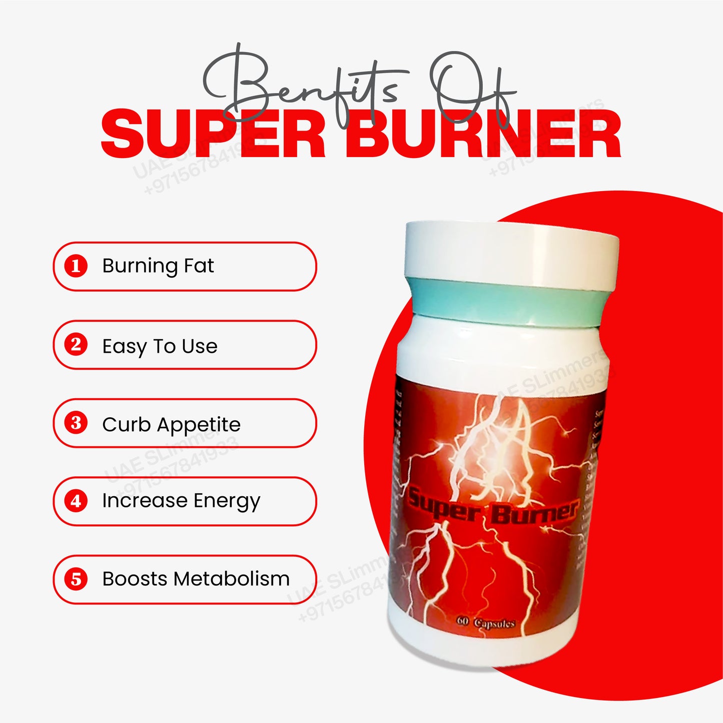 Super Burner 60 Capsules slimming  Benefits ,uaeslimmers